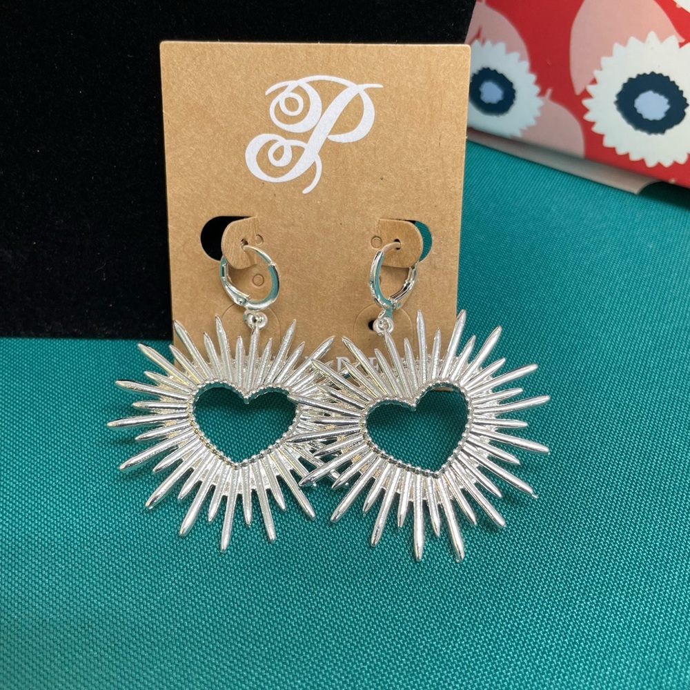 Plunder Silver Radiant Heart Earrings